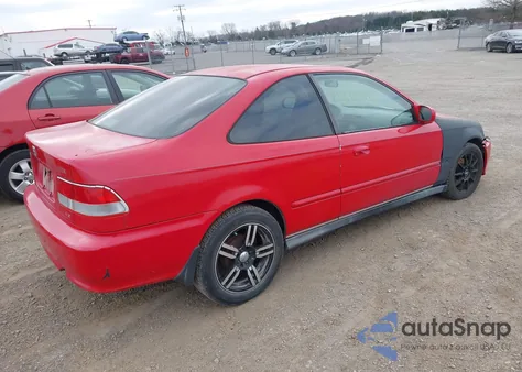 2000 Honda Civic Ex из США, поврежденный, VIN 1HGEJ8244YL076155